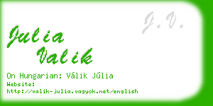 julia valik business card
