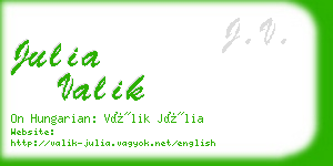 julia valik business card